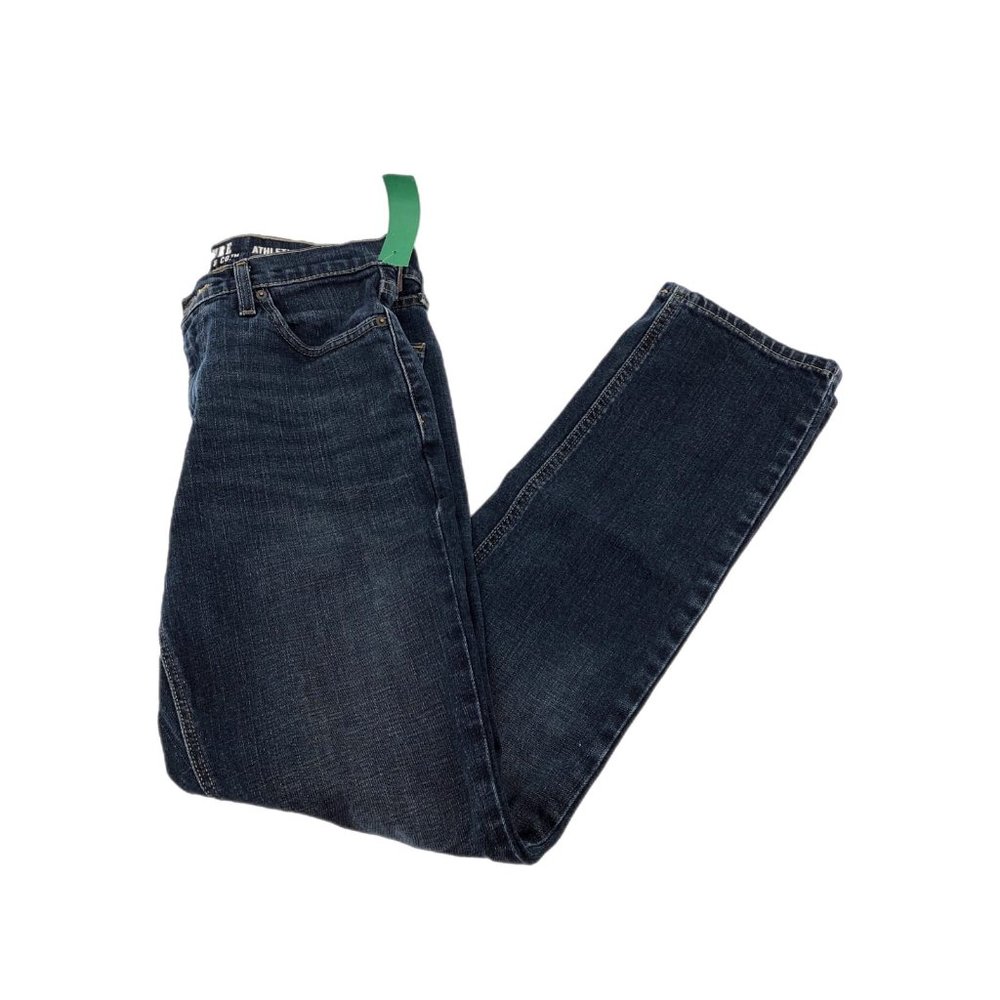 Blue High-Rise Straight Jeans | Slim Fit